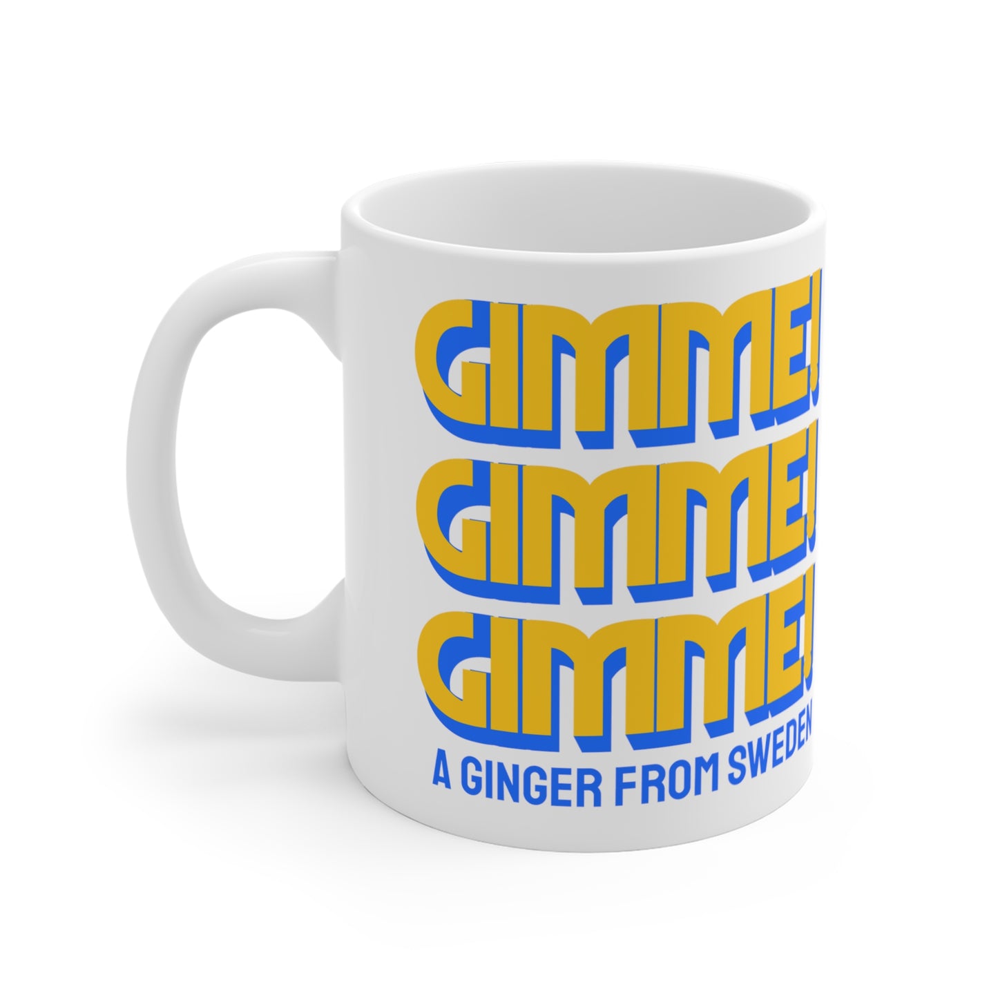 WATTV Dejan Kulusevski Gimme Gimme Gimme A Ginger From Sweden Ceramic White Mug
